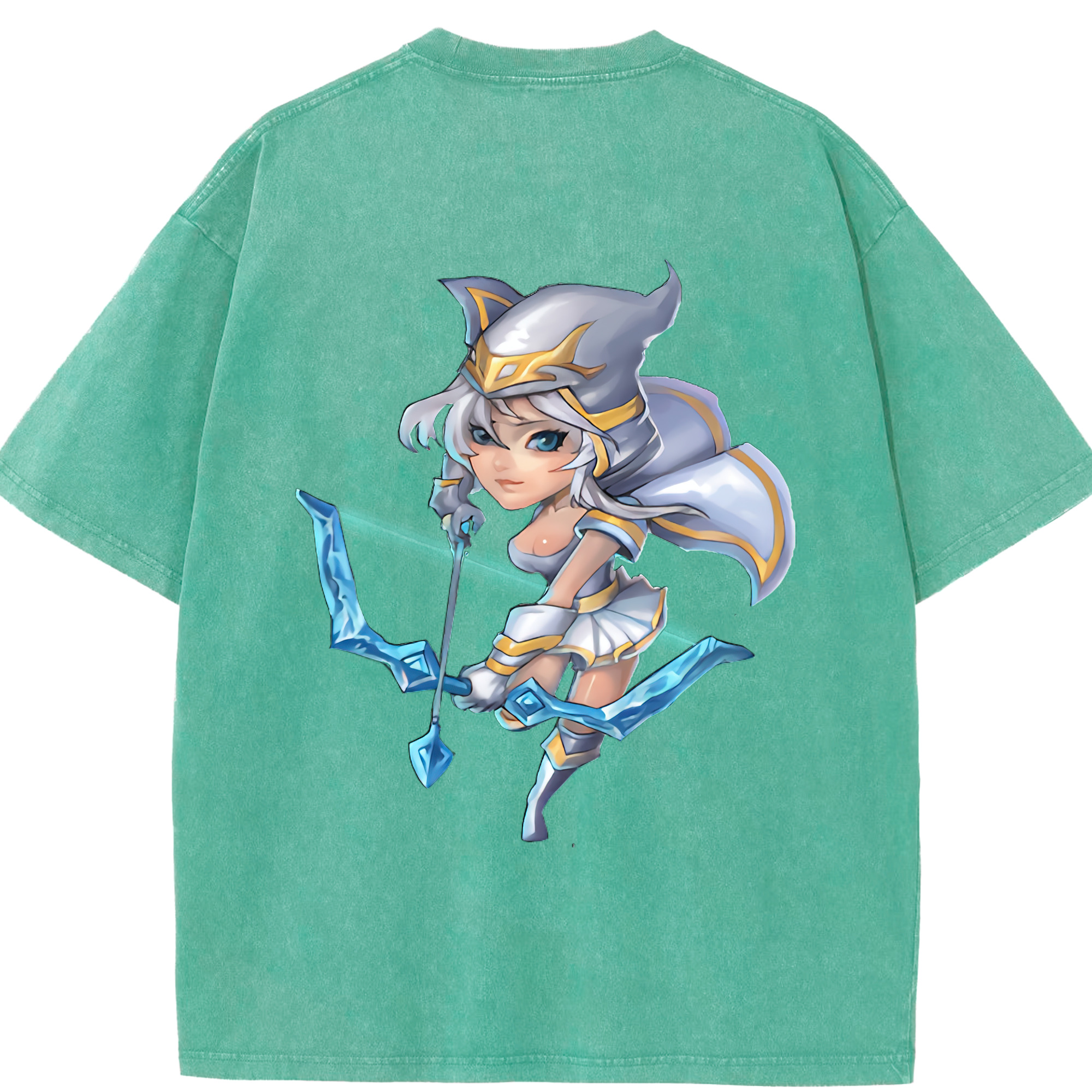リーグ・オブ・レジェンド League of Legends LOL 綿100% ヴィンテージ風 半袖Tシャツ（背面プリント）
